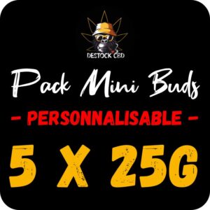 pack cbd mini buds personnalisable 5x25g