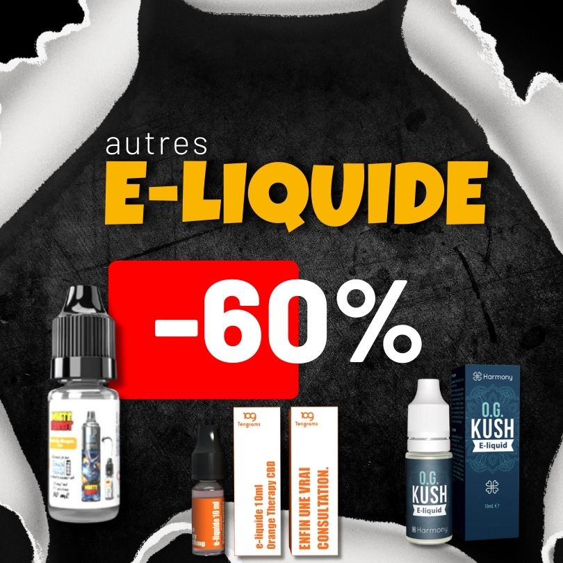 -60% sur tous les autres e-Liquide CBD de Desctock CBD durant le Black Friday