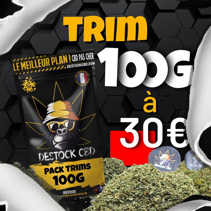 30€ pour 100G de Trims normal - Uniquement chez Destock CBD pour le Black Friday