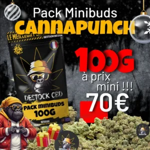 Mini Buds CBD 100G CannaPunch à 70€ pour la braderie de Noël