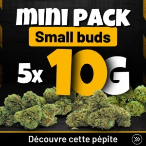 Mini Pack Small Buds 50g - Mix de 5 variétés x 10g au choix - Économie de 50 euros Destock CBD